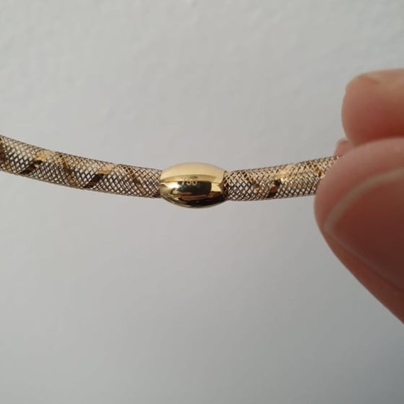 Gold Bracelet - round style mesh 18k - SOLD - Picture 10 of 11